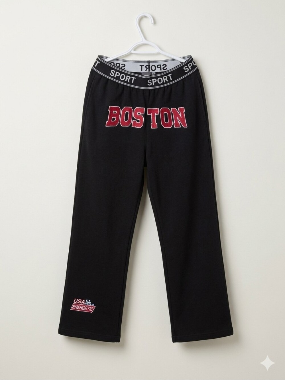 Boston Black Kids Sweatpants with Sport Waistband